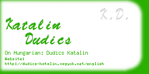 katalin dudics business card